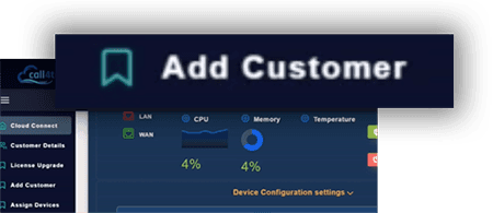 Call4tel cloud portal dashboard