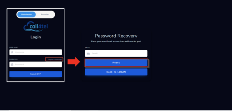 Call4tel Device and Portal Manual password recovery